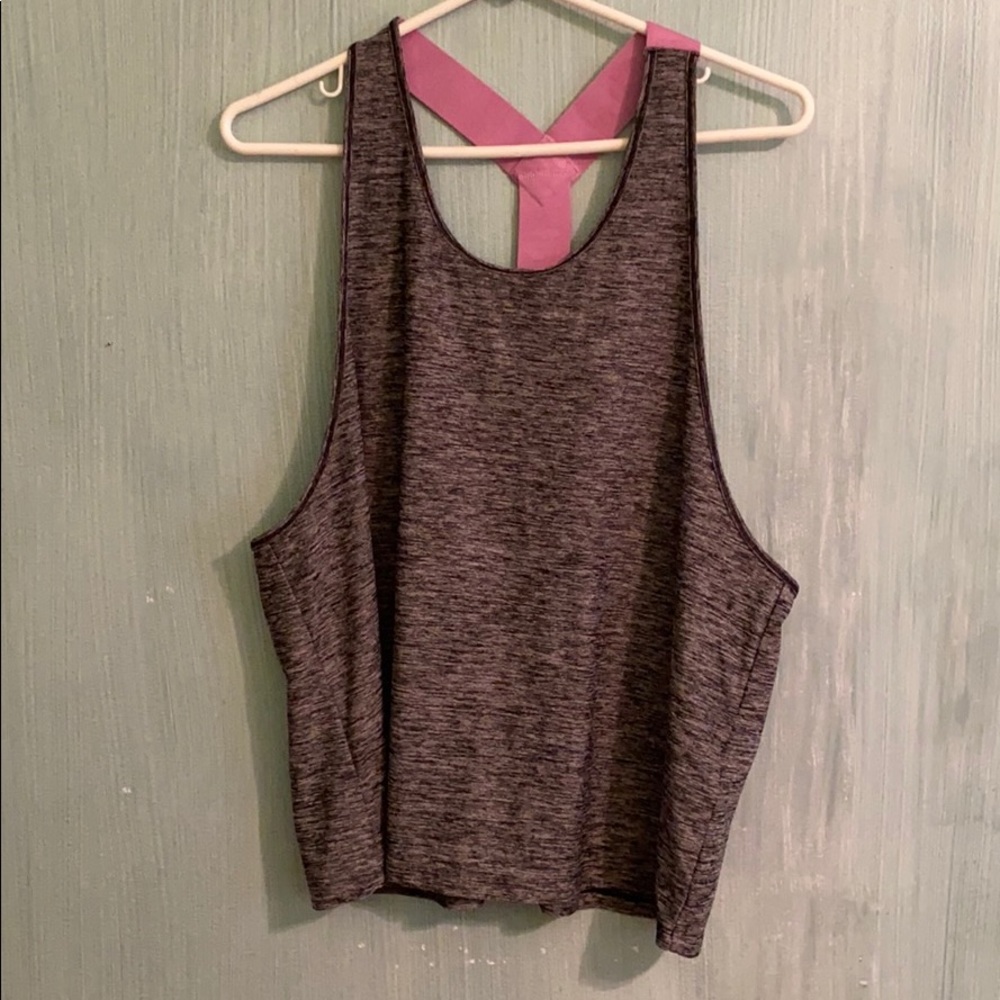 Under Armour Grey and purple workout tank